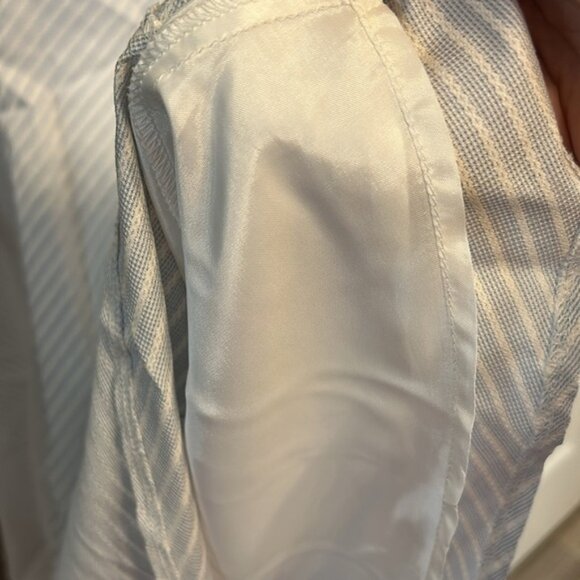 Talbots Women’s (M) Blue White Striped Vintage Sleeveless Midi Length Dress - Picture 7 of 8